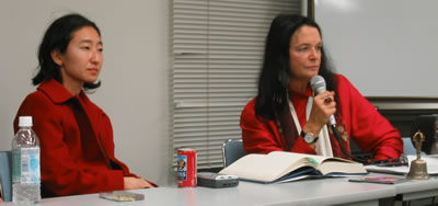 Sawako Nakayasu and Anne Waldman at the Cultural Studies Open Seminar